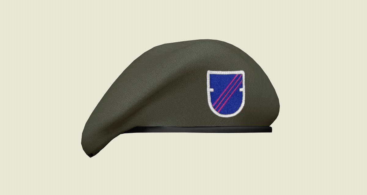 US ARMY 10TH SPECIAL FORCES GROUP BERET FLASH M//E
